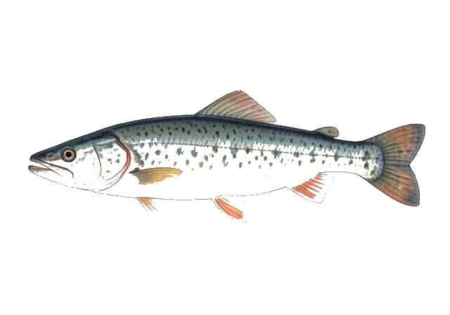 Blue Sucker field guide illustration
