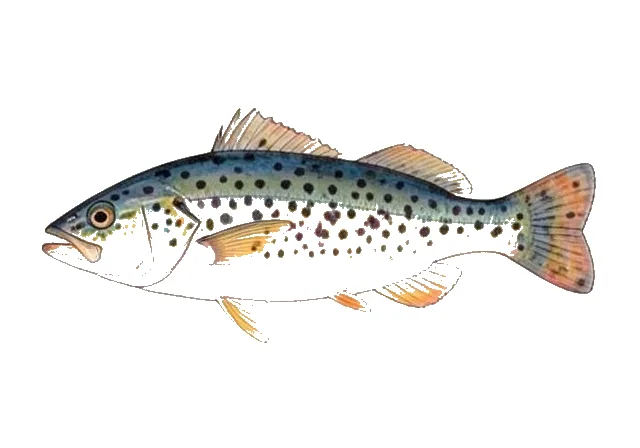 Bluespotted Sunfish field guide illustration