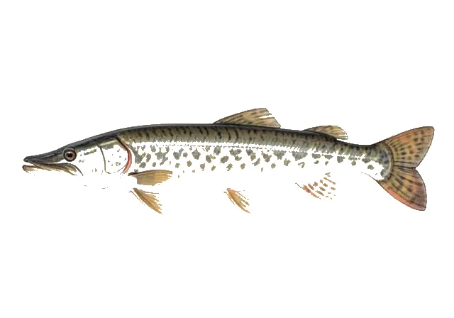 Muskellunge field guide illustration
