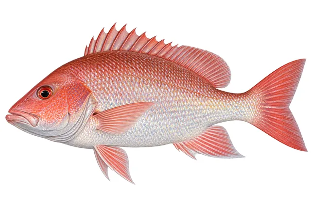 Northern Red Snapper field guide illustration