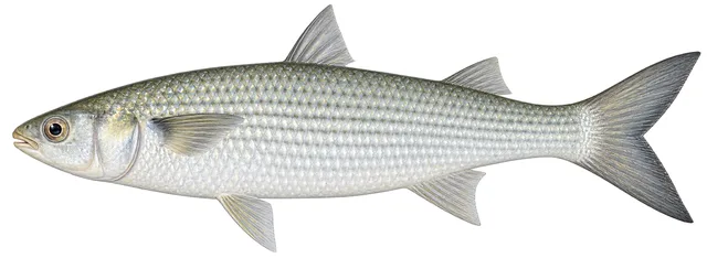 Silver Mullet field guide illustration