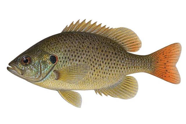 Spotted Sunfish field guide illustration