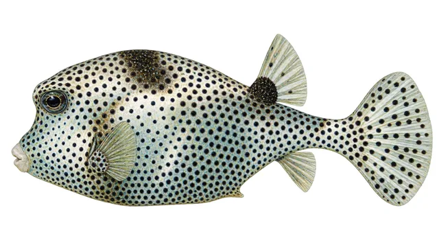 Spotted Trunkfish field guide illustration