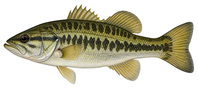 Suwannee Bass field guide illustration