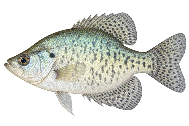 White Crappie field guide illustration